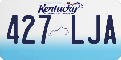 KY license plate 427LJA