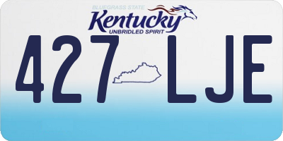 KY license plate 427LJE