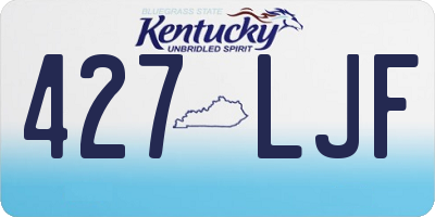 KY license plate 427LJF