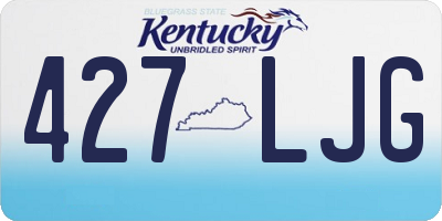 KY license plate 427LJG