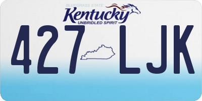 KY license plate 427LJK
