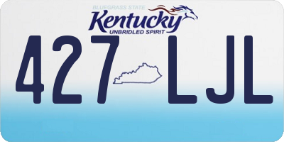 KY license plate 427LJL