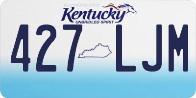 KY license plate 427LJM