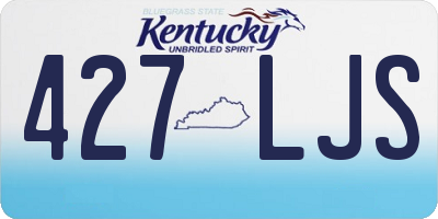 KY license plate 427LJS