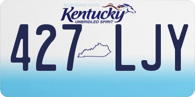 KY license plate 427LJY