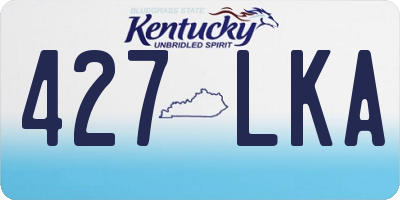KY license plate 427LKA