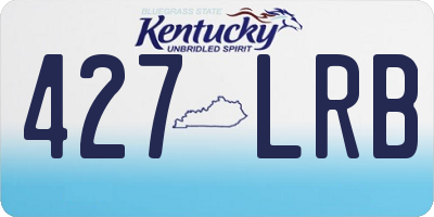 KY license plate 427LRB