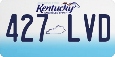 KY license plate 427LVD