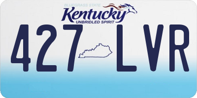 KY license plate 427LVR