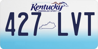 KY license plate 427LVT