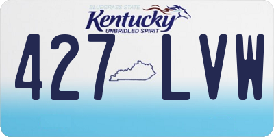 KY license plate 427LVW