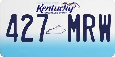 KY license plate 427MRW