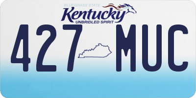 KY license plate 427MUC