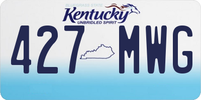 KY license plate 427MWG