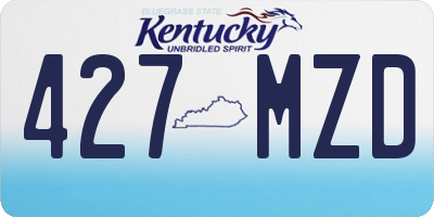 KY license plate 427MZD