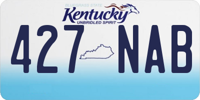KY license plate 427NAB