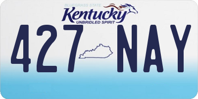 KY license plate 427NAY