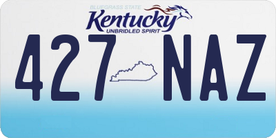 KY license plate 427NAZ