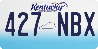 KY license plate 427NBX