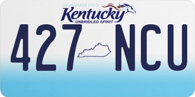 KY license plate 427NCU
