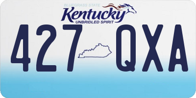 KY license plate 427QXA