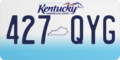 KY license plate 427QYG