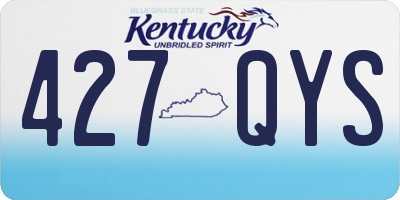 KY license plate 427QYS