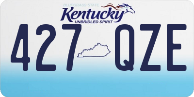 KY license plate 427QZE