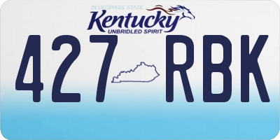 KY license plate 427RBK