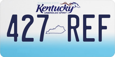 KY license plate 427REF