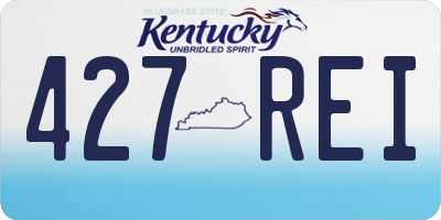 KY license plate 427REI