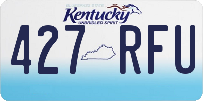 KY license plate 427RFU