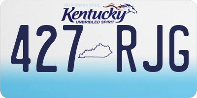 KY license plate 427RJG