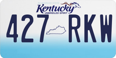 KY license plate 427RKW