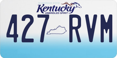 KY license plate 427RVM