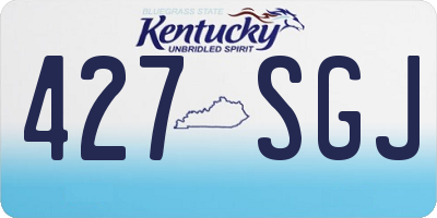 KY license plate 427SGJ