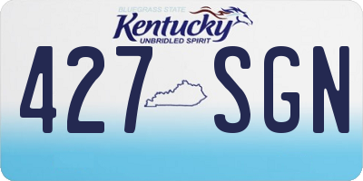 KY license plate 427SGN