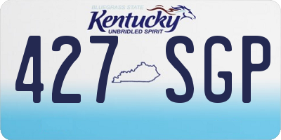 KY license plate 427SGP