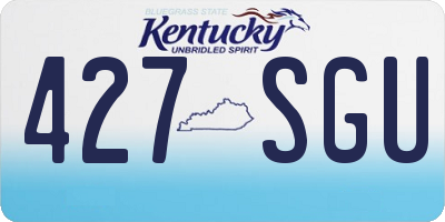 KY license plate 427SGU