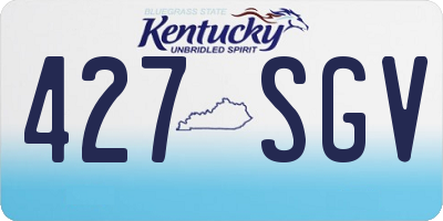 KY license plate 427SGV
