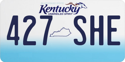 KY license plate 427SHE