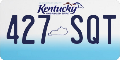KY license plate 427SQT