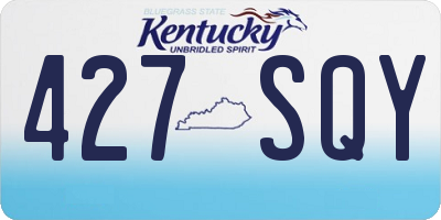 KY license plate 427SQY