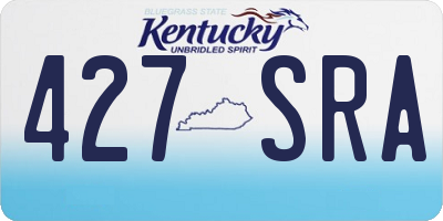 KY license plate 427SRA