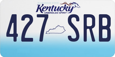 KY license plate 427SRB
