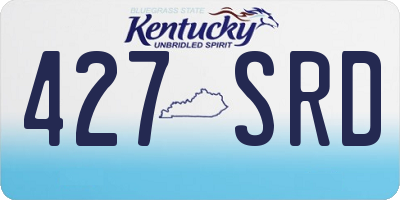 KY license plate 427SRD