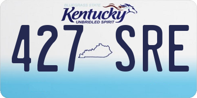 KY license plate 427SRE