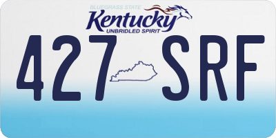 KY license plate 427SRF