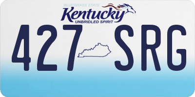 KY license plate 427SRG