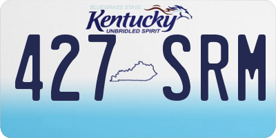 KY license plate 427SRM